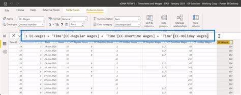Power Bi Timesheet And Wages Dax Solutions