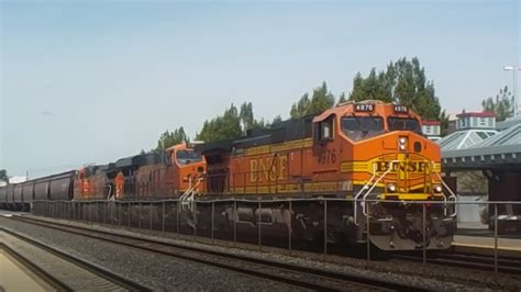 Bnsf Grain Train In Auburn Wa 5419 Youtube