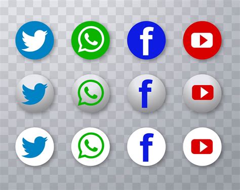 Social Media Logos Vector Free Download Redes Icon Marketing Simbolos