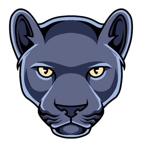 Premium Vector Black Panther Head Mascot Logo