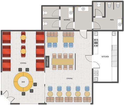 Cafe And Restaurant Floor Plan Solution Restaurant
