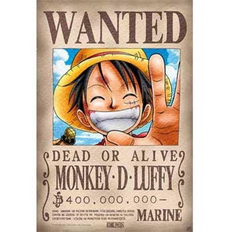 Affiche One Piece Wanted De Luffy Nouvelle Prime