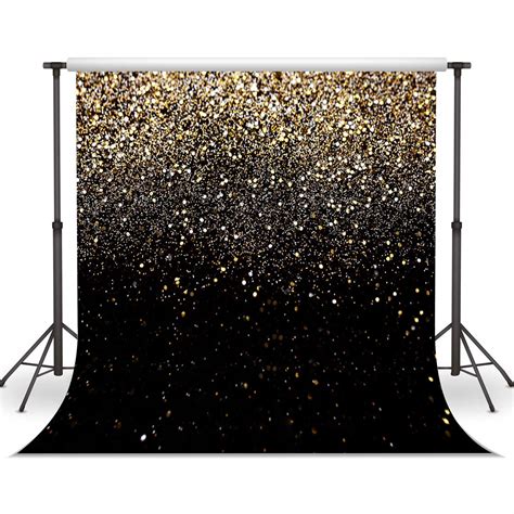 Wolada 10x10ft Gold Backdrop Glitter Backdrop Gold Spots Bokeh Backdrop