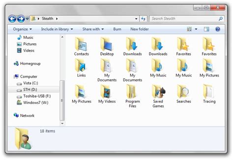 Windows Never Libraries And Change Personal Folders Location Stealth