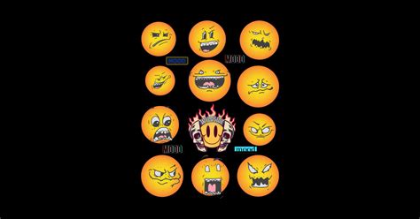 Funny Mood Faces Faces Cartoon Sticker Teepublic