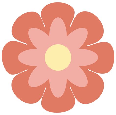 Groovy Retro Flower 13666395 Png