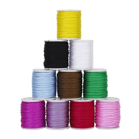 10 Rolls Of Nylon Beading Thread Cord For Diy Jewellery Making Mixed