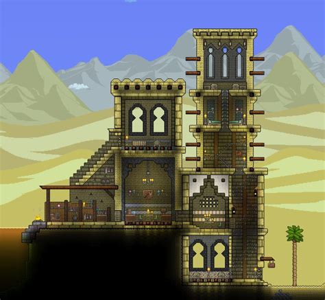 Looking for some cool terraria house designs? Terraria desert outpost | Terraria house ideas, Terrarium ...