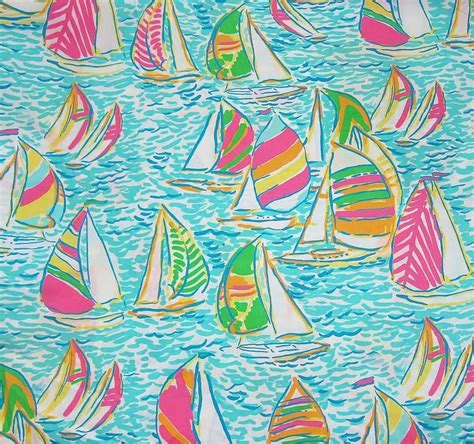 Lilly Pulitzer Sailboat Pattern Crafting Pinterest Sailboats