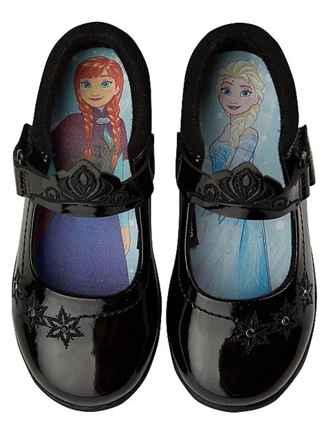Girls Black Disney Frozen Light Up School Shoes Kids George At Asda