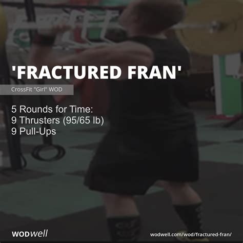 Fractured Fran Workout Crossfit Benchmark Wod Wodwell Wod
