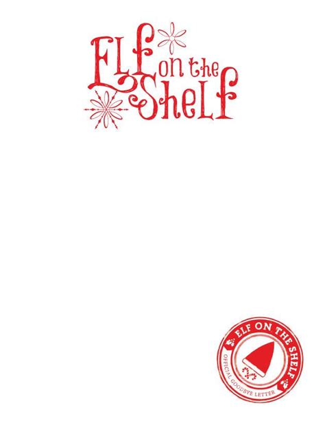 Professional letterhead clipart free download! Blank elf on shelf letterhead | Elf on shelf letter, Elf on the shelf, Goodbye letter