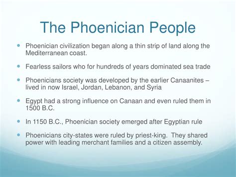 Ppt Chapter 3 Section 4 The Phoenicians Powerpoint Presentation