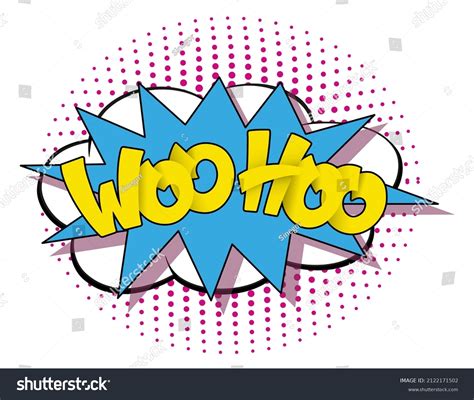 Comic Lettering Woo Hoo Vector Bright Stock Vector Royalty Free