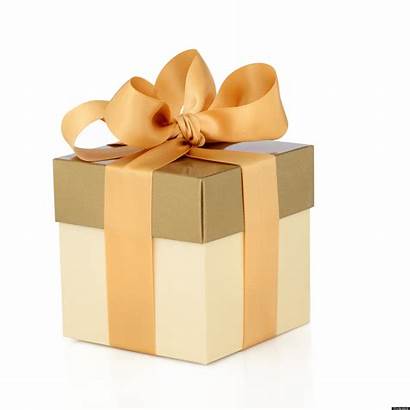 Gift Gold Gifts Orange Etiquette Box Bow