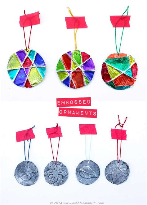 Homemade Christmas Ornaments 5 Minute Embossed Ornaments Christmas