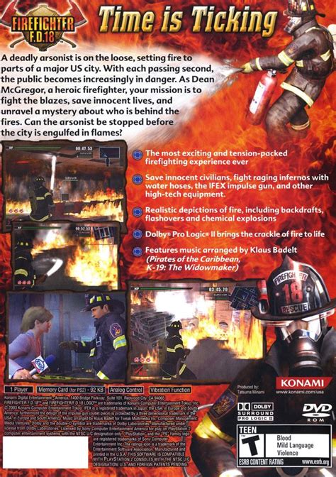 Firefighter Fd 18 Sony Playstation 2 Game