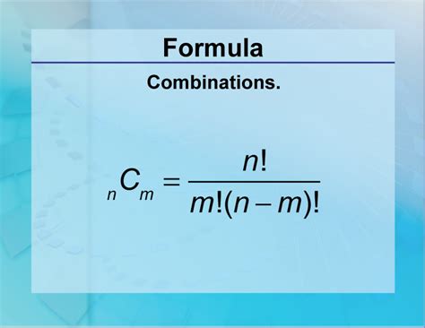 Formulas Combinations Media4math
