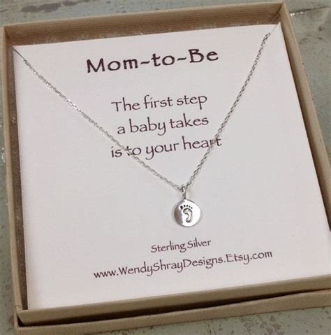 Have you started thinking about mothers day gifts yet? New Mom jewelry mom to be necklace tiny sterling silver ...