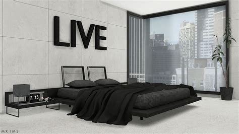 Black Sims 4 Cc Bedroom My Sims 4 Blog Stylish Modern Bedroom Set By