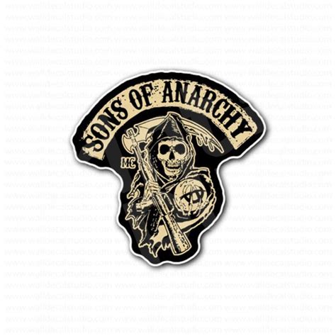 Sons Of Anarchy Mc Reaper Skull Sticker Sons Of Anarchy Mc Sons Of