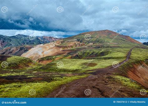 Valley National Park Landmannalaugar Iceland Stock Photo Image Of