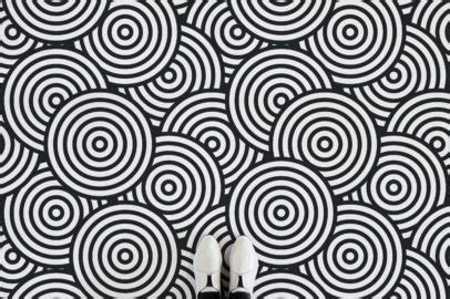 A black and white pattern crochet, carving, patterns. Floor Love with Atrafloor. - The English Room