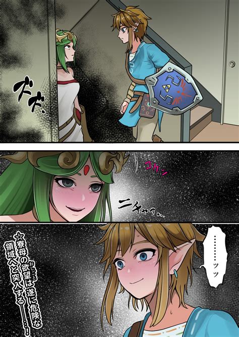 Link And Palutena The Legend Of Zelda And More Drawn By Fuugetsu Sanmunyudai Danbooru
