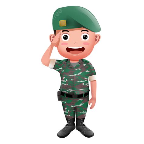 Tni Chibi Respect Tni Funny Army Indonesia Png Transparent Clipart