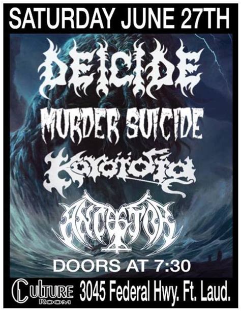 Deicide Concerts And Live Tour Dates 2024 2025 Tickets Bandsintown