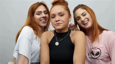The Trio Of Redheaded Kissing Experts Taking Turns Vol 63 New Top Girl Cibele Priscila And