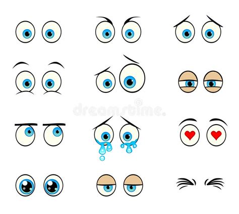 Cartoon Eyes Set Stock Vector Illustration Of Collection 63055254