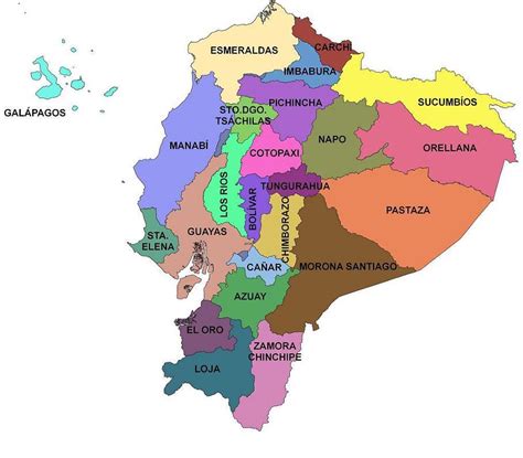 Mapa De Ecuador Politico
