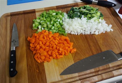 An introduction to mirepoix, the french culinary combination of onion, celery and carrot. Mirepoix (cuisine) - Wikipedia
