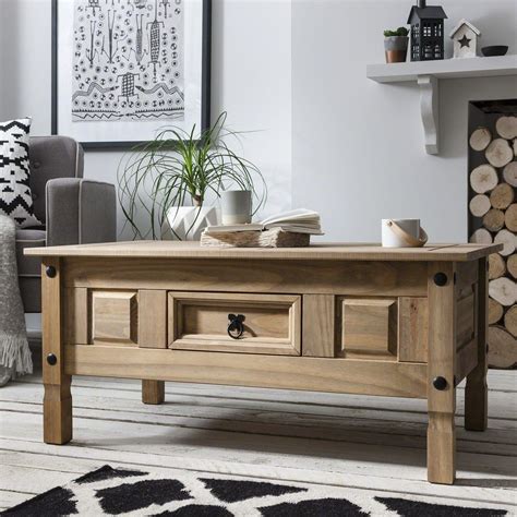 5% coupon applied at checkout. Wooden Coffee Table | Coffee table with drawers, Table ...