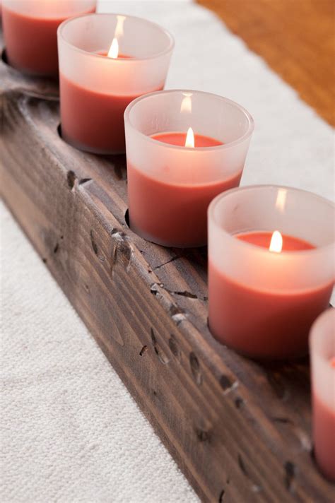 Diy Wooden Candle Centerpiece The Sweetest Occasion