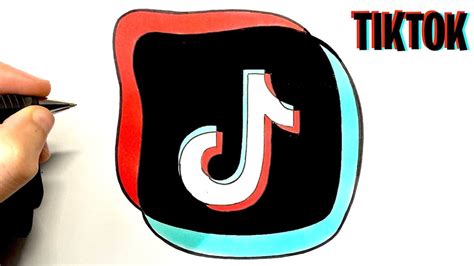 How To Draw Tik Tok Logo Easy Drawings Youtube Images Images And