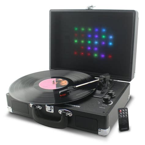 Magnavox Suitcase Turntable System With Bluetooth And Decorative Rgb