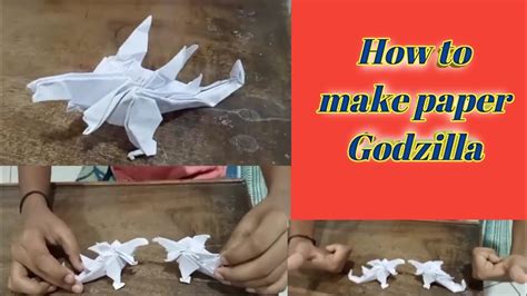 Paper Godzillahow To Make Paper Godzilla Easy Paper Godzilla Making