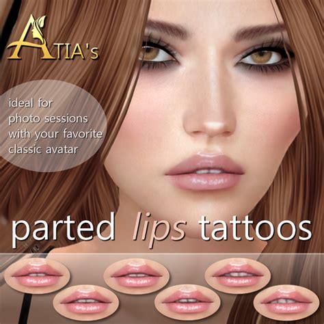 Second Life Marketplace Atias Parted Lips Tattoos