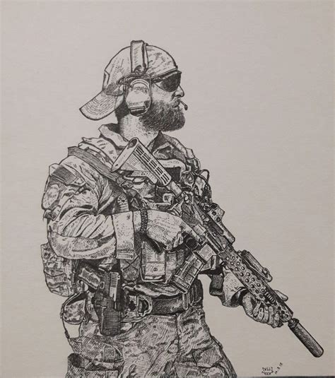 Soldier In 2022 Military Drawings Military Artwork Military Art