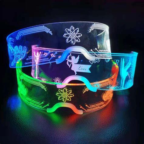 Merry Christmas Eyewears Multi Color Luminous Glasses Cool Bar Halloween Party Decoration Led