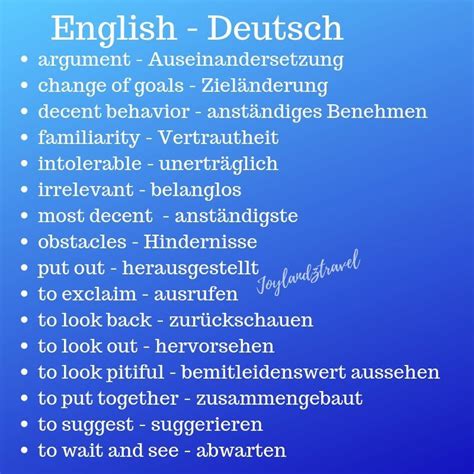 German Words In English List Potpor