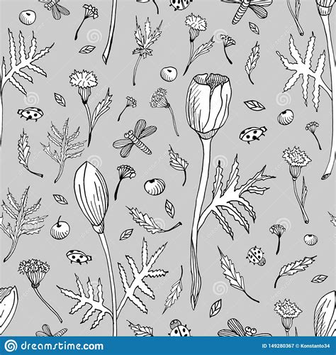 Check spelling or type a new query. Abstract Seamless Floral Pattern With Tulips, Leaves And ...