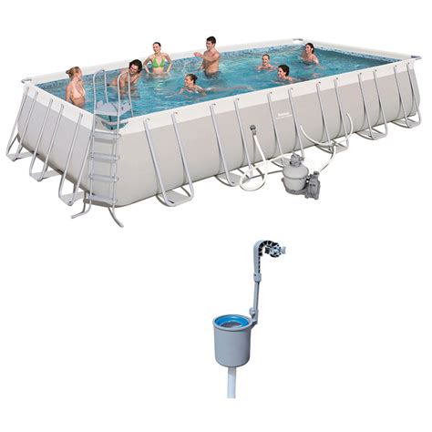 Bestway 24ft X 12ft X 52in Rectangular Above Ground Pool Set W Pool