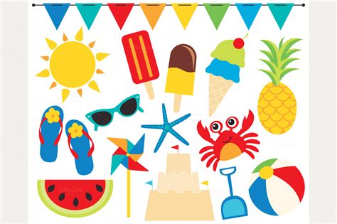 Summer Things Clipart Clip Art Library