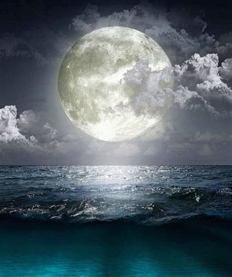 Heart, aorta, blood pressure, blood circulation. Full Moon Rising Over Ocean | Moonipulations