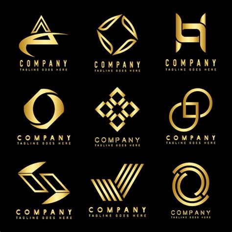 conjunto de idéias de design de logotipo da empresa vetor grátis