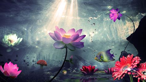 Artstation Underwater Lotus