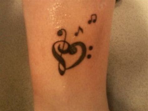 Treble Clef Bass Clef Heart Shaped Tattoo I Wanna Get This On The